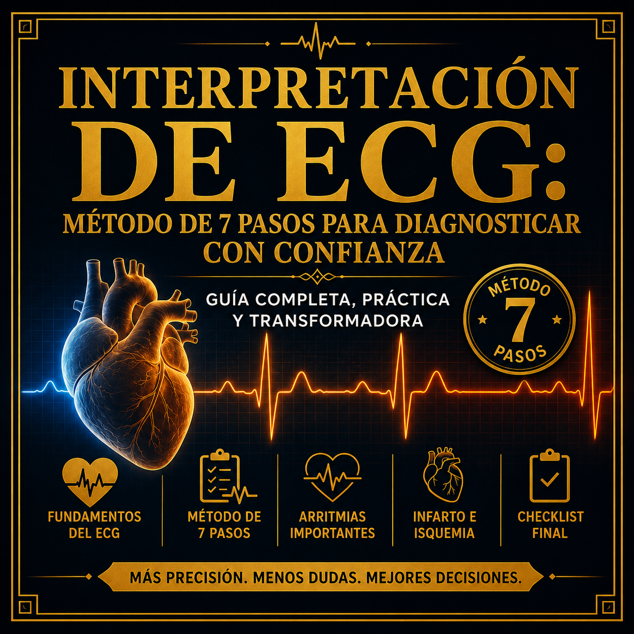Interpretación de ECG: Método de 7 Pasos para Diagnosticar con Confianza
